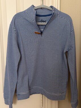 Saltwater Boys - Collins Quarter-Zip (Blue Stripe)